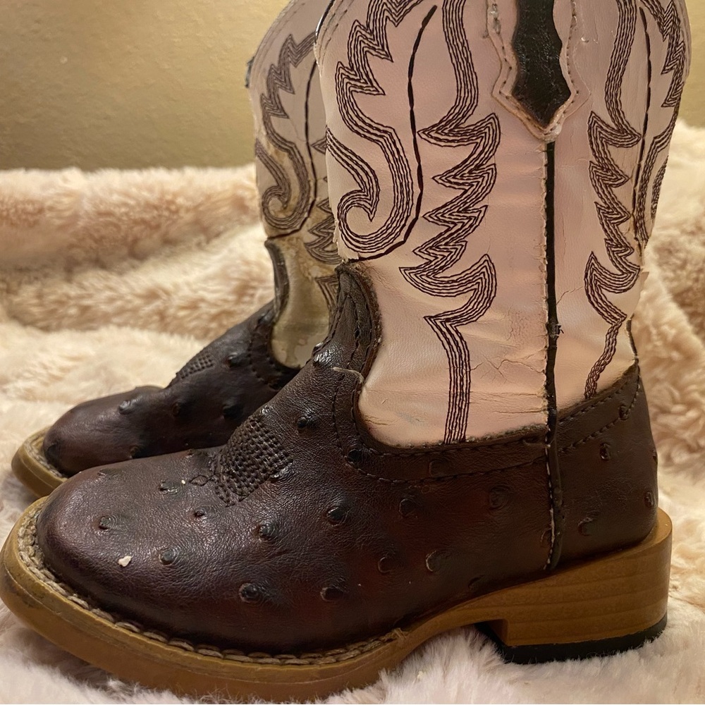 Roper Kids Western Boots - Brown and Cream